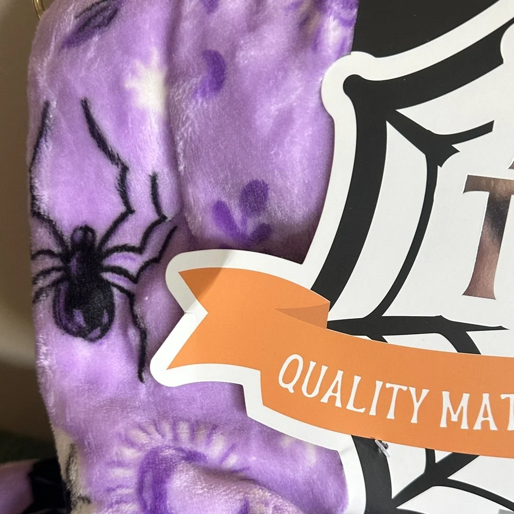 Envogue Halloween Throw Purple Snake 🐍 Serpent Bat 🦇 Spider 🕷️ Moon 🌙 NEW!